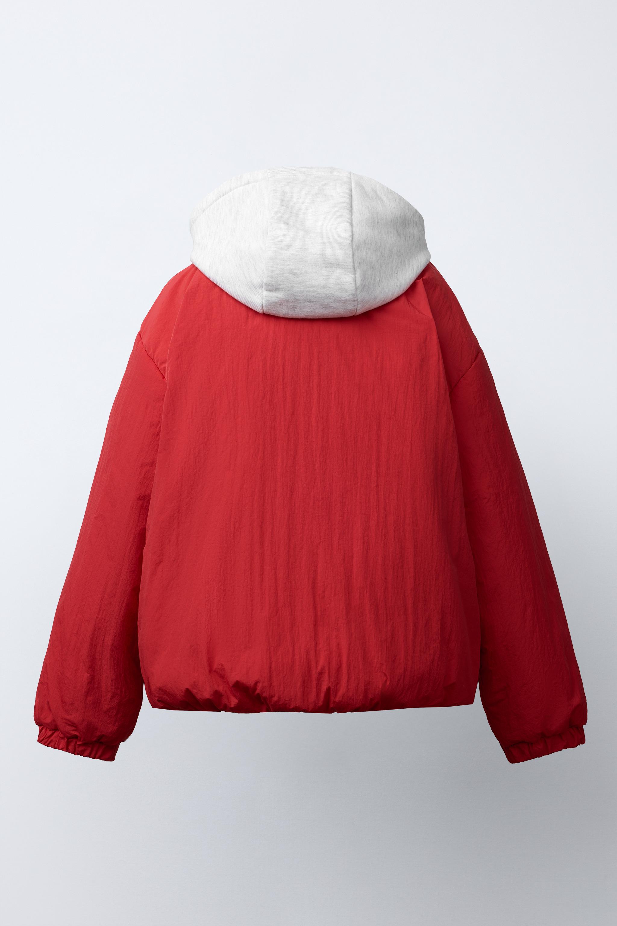 BLOUSON REMBOURRÉ À CAPUCHE EN MOLLETON