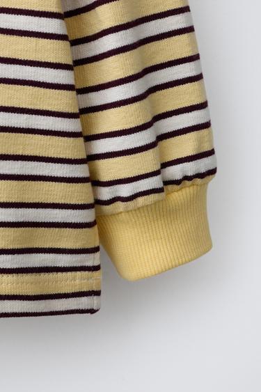 SWEAT POLO RAYURES - écru/jaune de Zara - Image 3