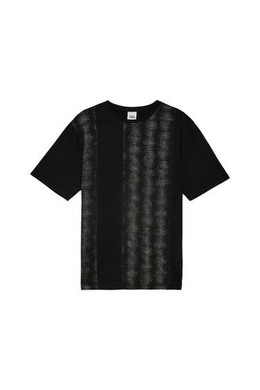 CONTRAST METALLIC T-SHIRT