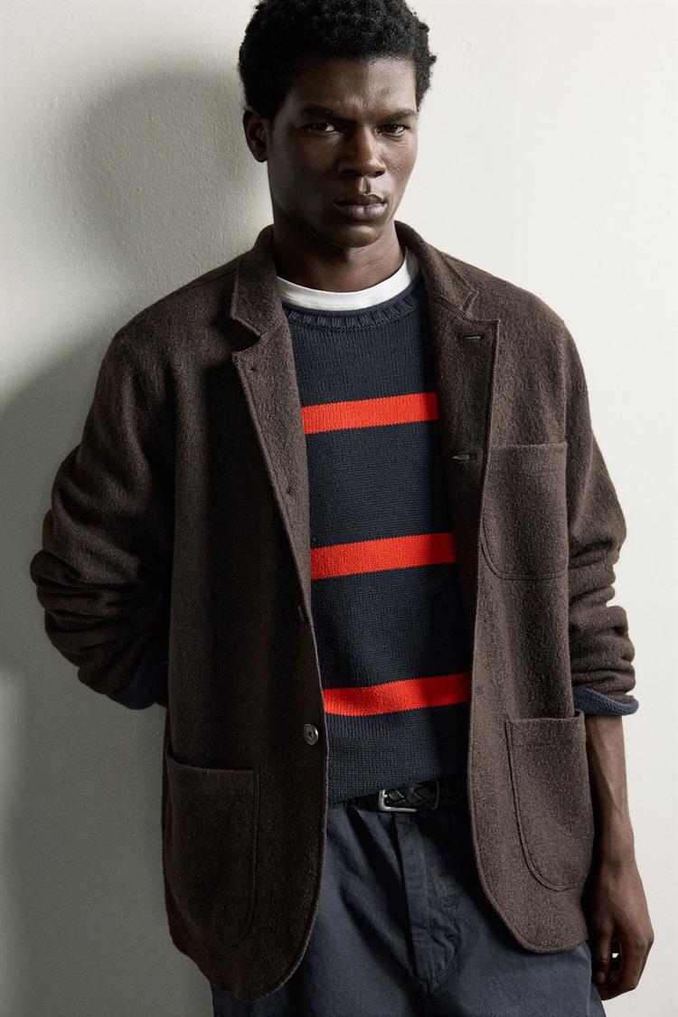 WOOL BLEND RELAXED FIT BLAZER