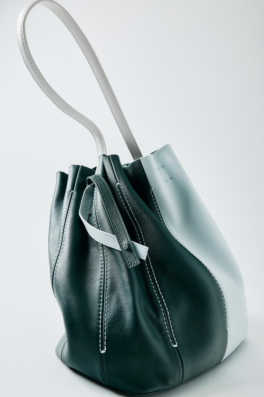 MULTI-COLOURED LEATHER SHOULDER BAG