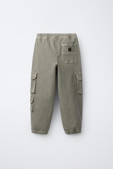 PANTALON DE JOGGING MULTIPOCHES - Sable de Zara - Image 1