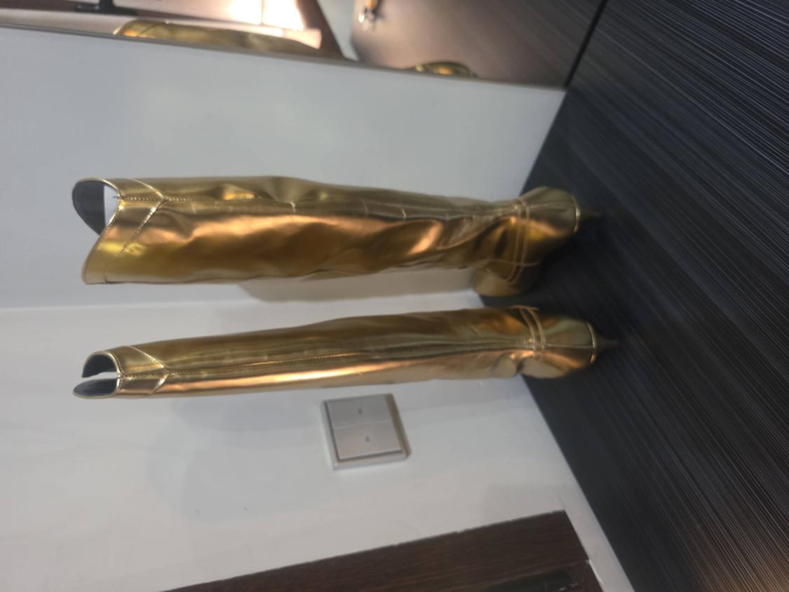 GOLDEN LEATHER BOOTS - Image 2