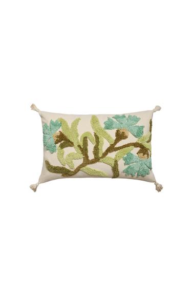 TUFTING CUSHION COVER – Türkizkék a ZARA-tól