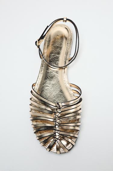 CANGREJERA PLANA EFECTO METALIZADO - Oro de Zara