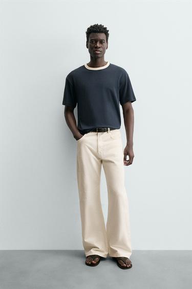 CAMISETA RIB CONTRASTE - Marino de Zara - Imagen 0