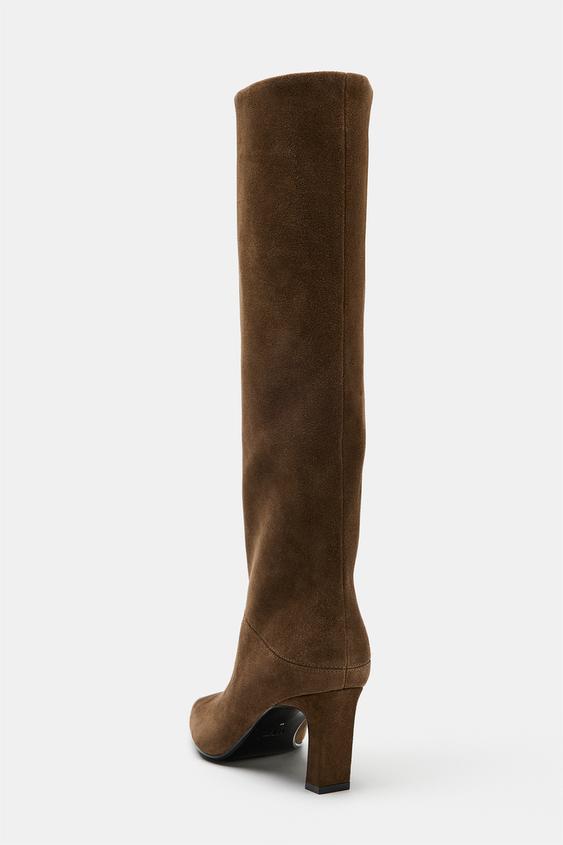BOTTES DAIM HAUTES - Marron de Zara - Image 6