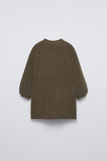 KNIT DRESS - Khaki by Zara