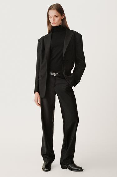 Zara POINTED-TOE LEATH ANKLE BOOTS 50TH ANNIVERSARY - Black