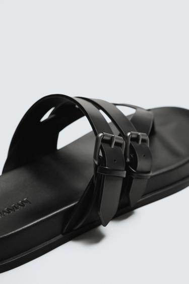STRAPPY SANDALS WITH BUCKLE DETAIL - Black by Zara - Image 5