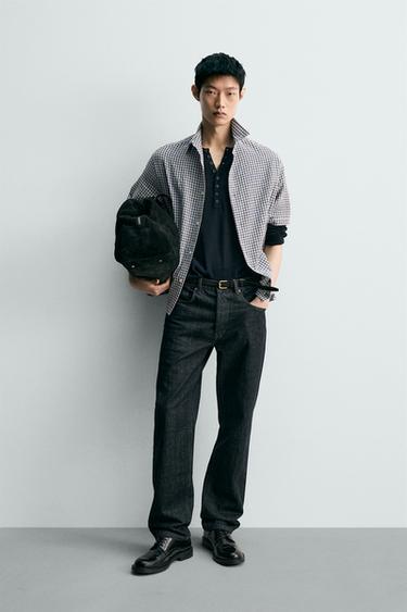 TEXTURED CHECK SHIRT - Blue/White by Zara - Image 0