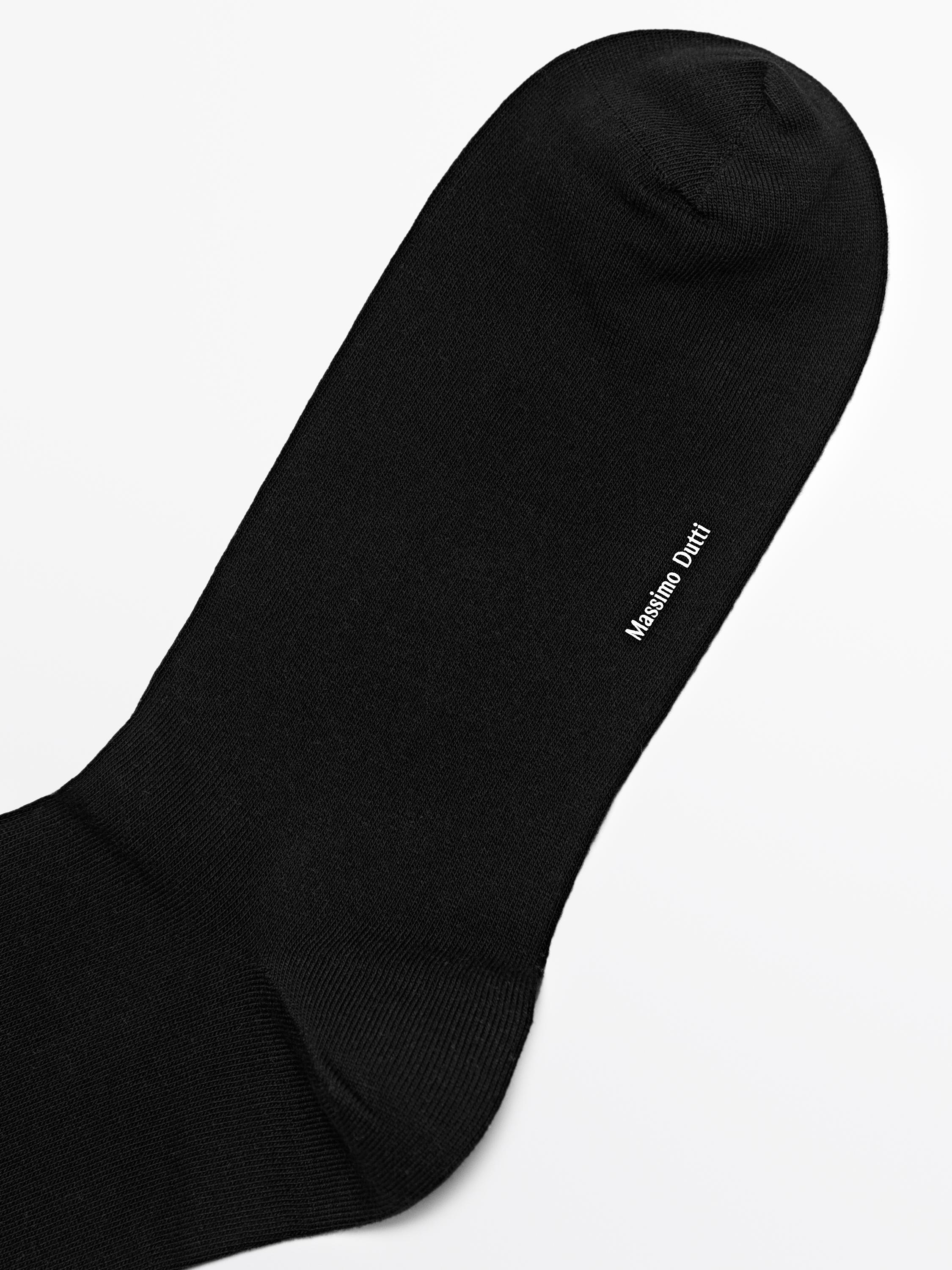 Plain knit cotton blend socks