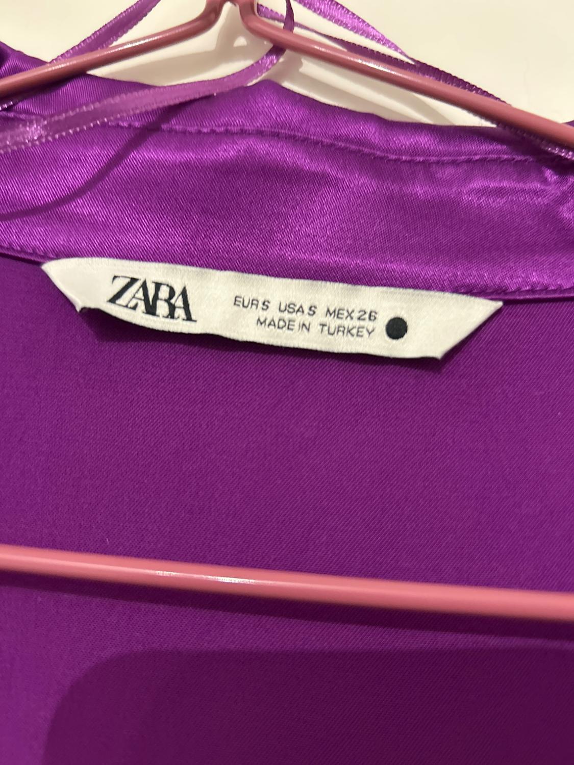 SATIN SHIRT WITH PLEATS - Image 4