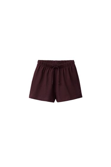 Zara BASIC SHORTS - Burgundy - Image 0