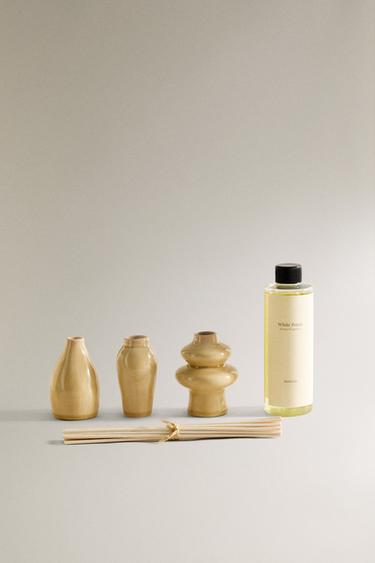 (200 ML) SET OF MIKADOS + WHITE PETALS REFILL - Ivory by Zara - Image 1