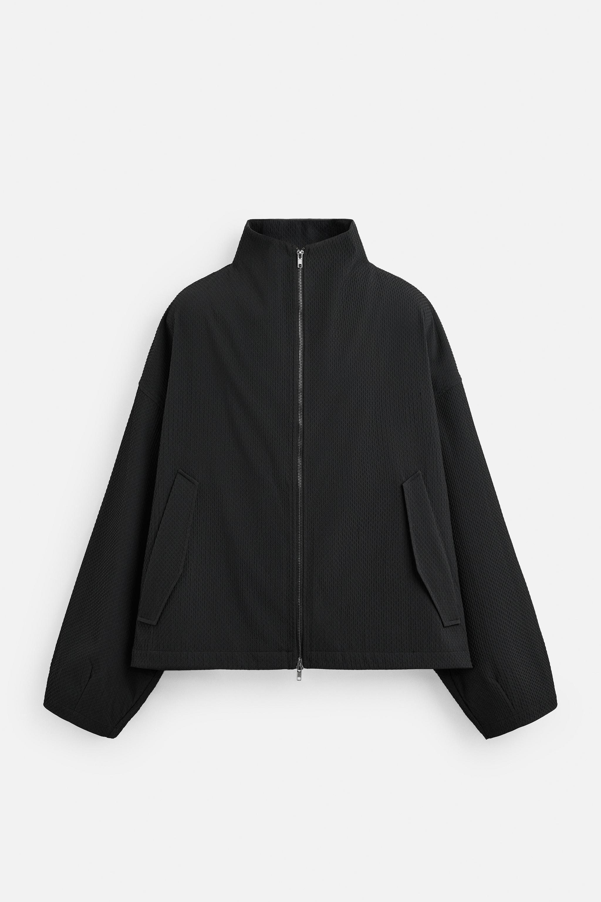 レリーフ ボクシーフィット ジャケット - ブラック | ZARA Japan
