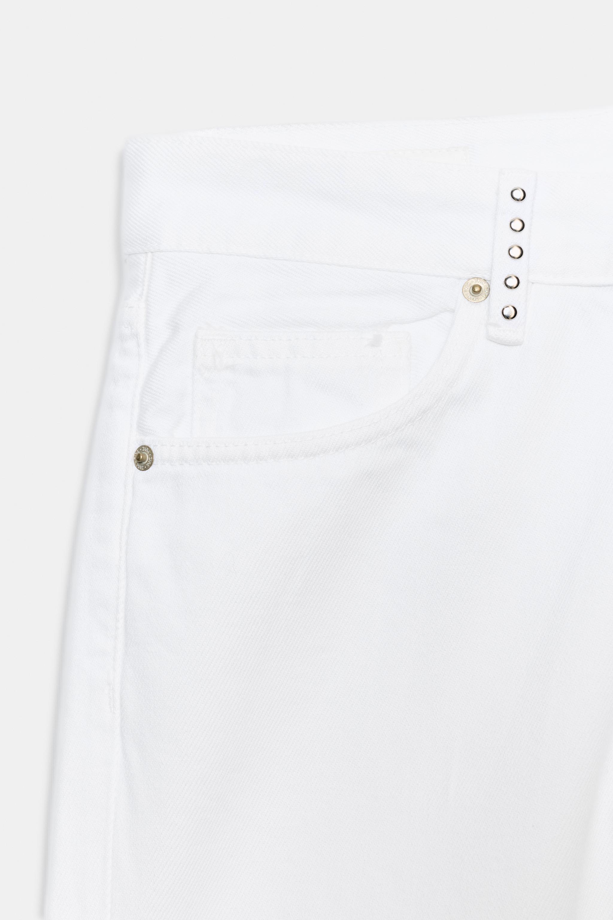 TRF LOW RISE WIDE LEG STUD JEANS