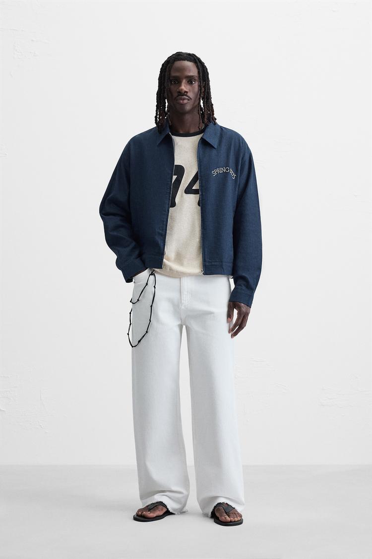 CONTRAST EMBROIDERY JACKET