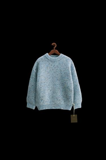 ZARA TIMELESS - CHUNKY KNIT SWEATER WITH WOOL - Light blue by Zara - Image 0