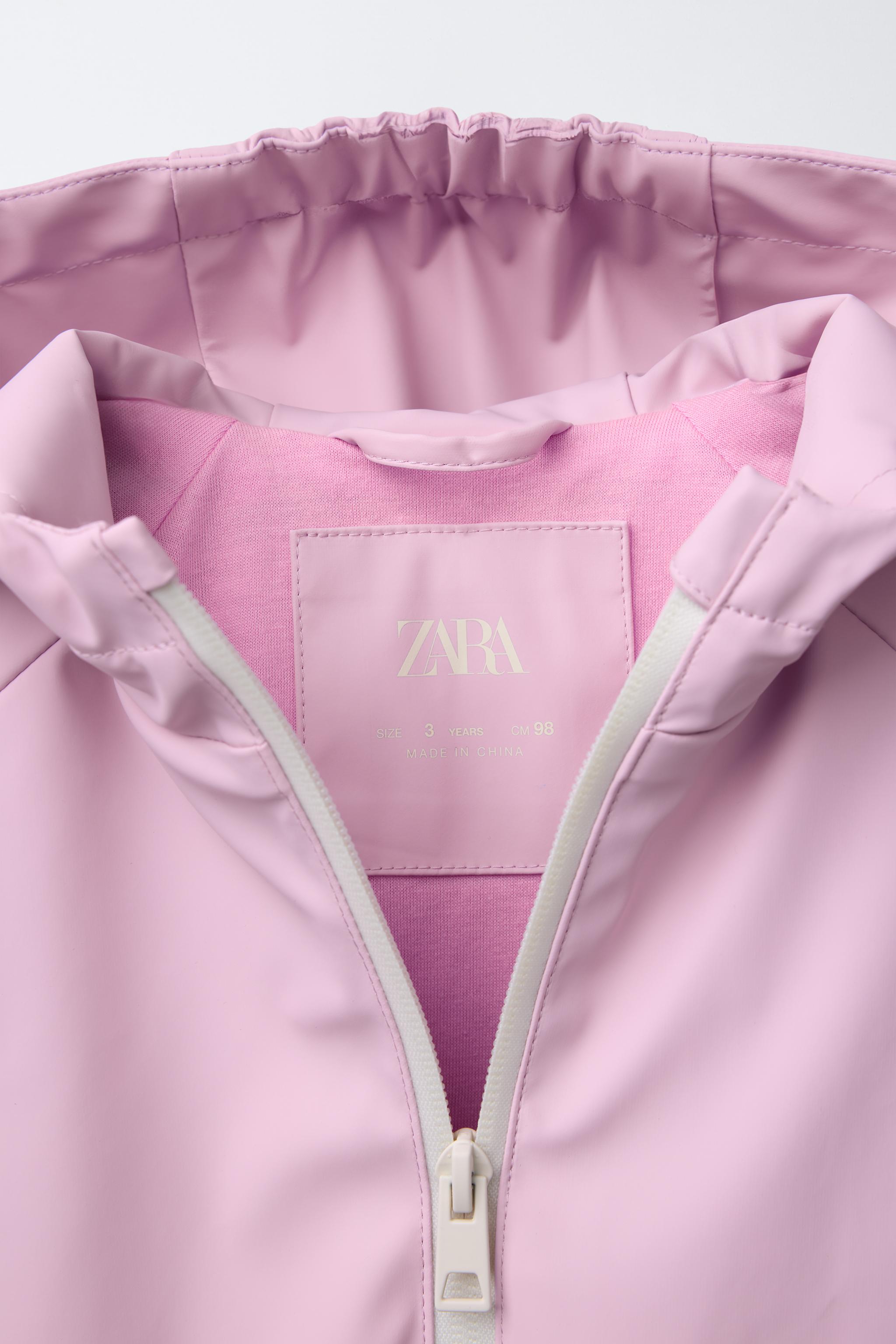 ラバーフィニッシュ レインコート - ピンク | ZARA Japan / 日本
