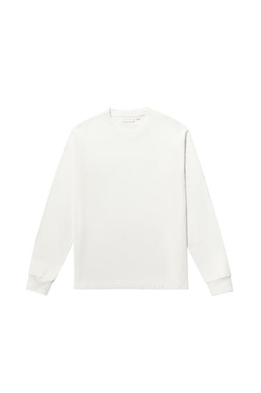 Zaras T-SHIRT MEDIUM WEIGHT MED LÅNGA ÄRMAR - Naturfärg