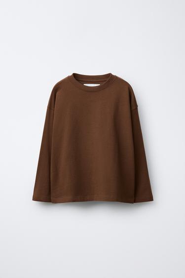 CAMISETA BÁSICA MEDIUM WEIGHT - Marrón de Zara