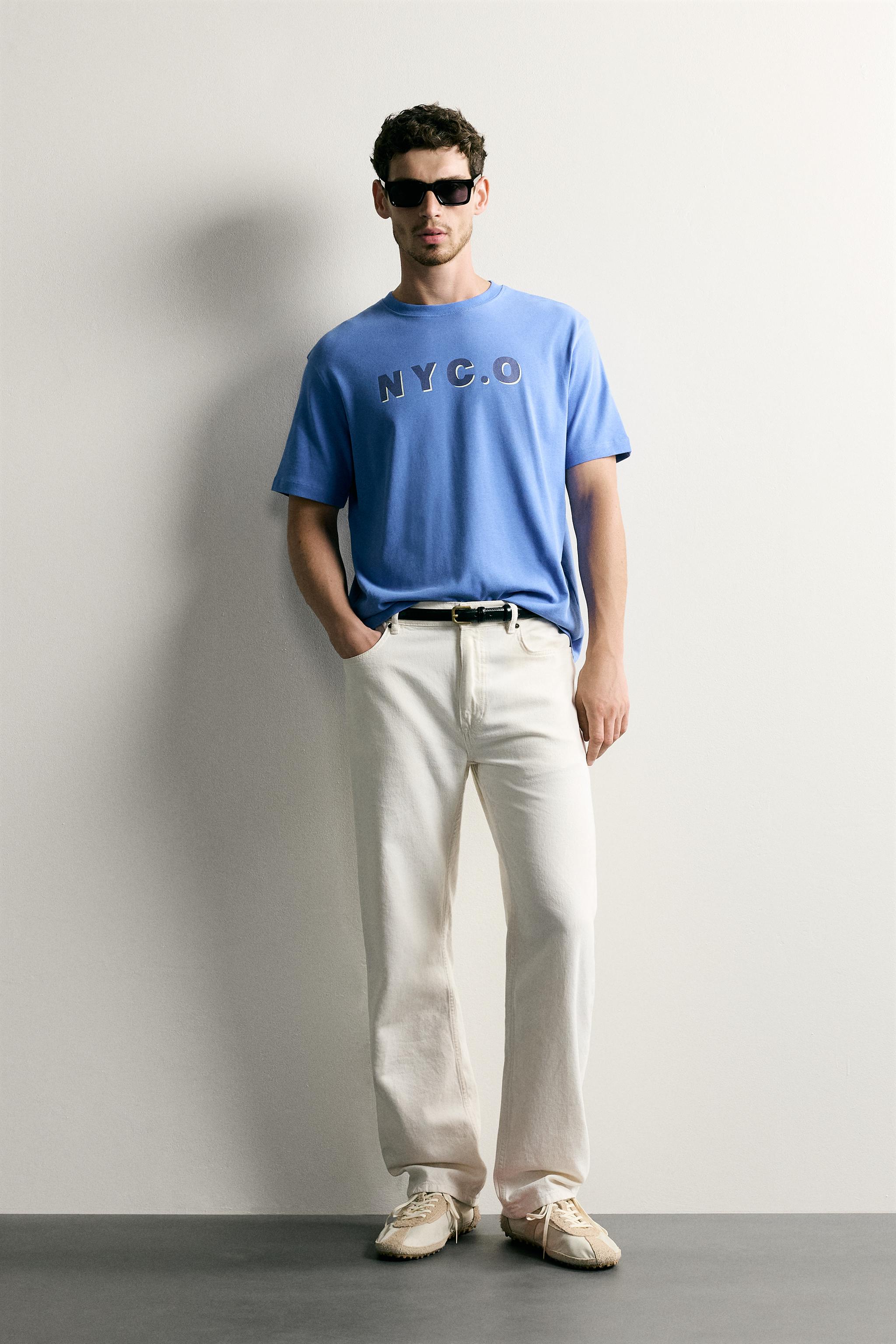 Мужские футболки Zara RELAXED FIT PRINTED T-SHIRT