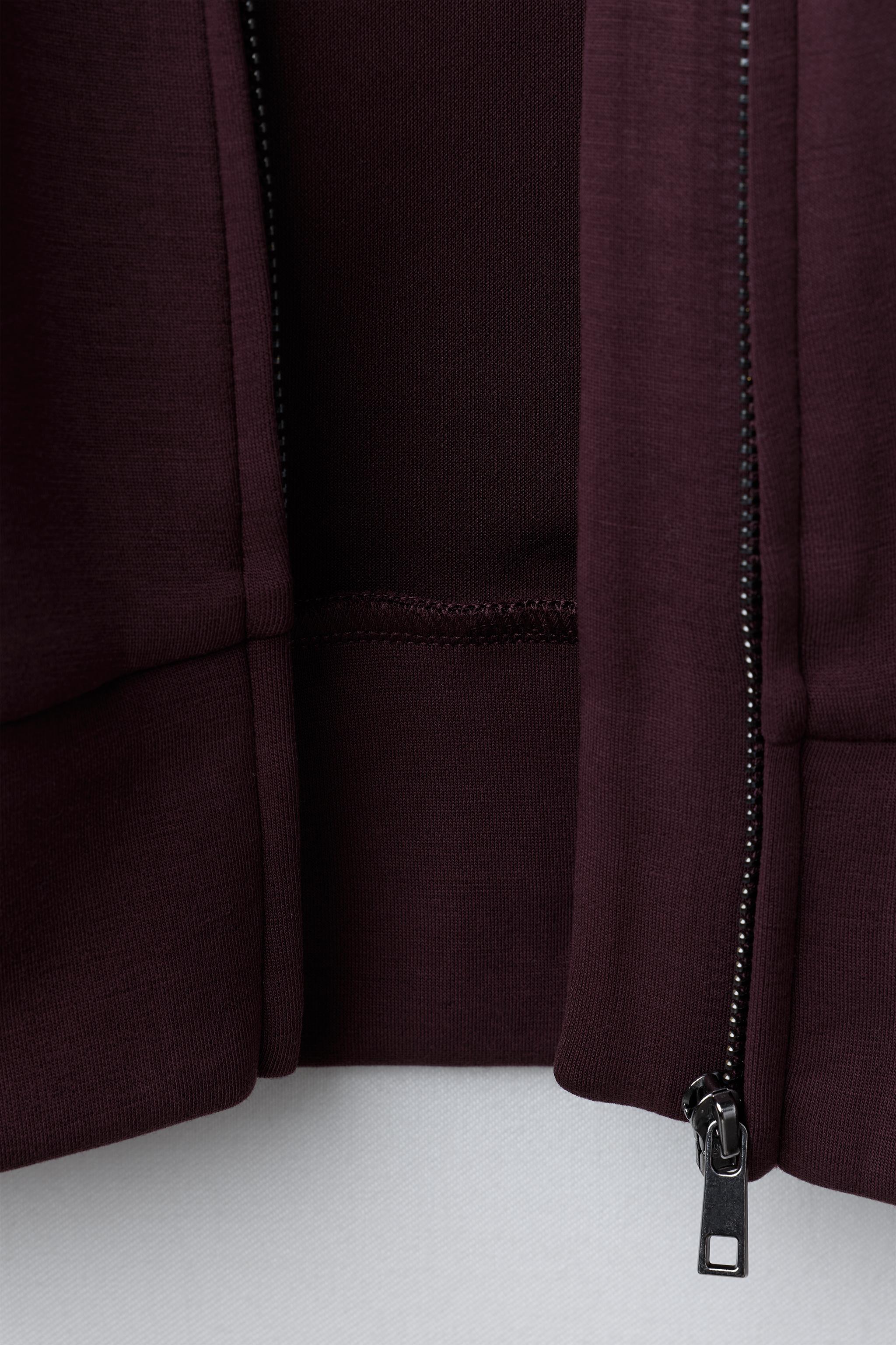 Newera■Stretchy sweatshirt■送料込 TEXTURED TEXT MODAL BOMBER SWEATSHIRT - Plum | ZARA United