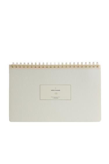 WEEKLY DESK PLANNER - Ecru by Zara