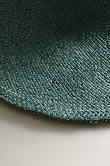 CHILDREN'S PAPER BEACH HAT - Green by Zara - Image 3