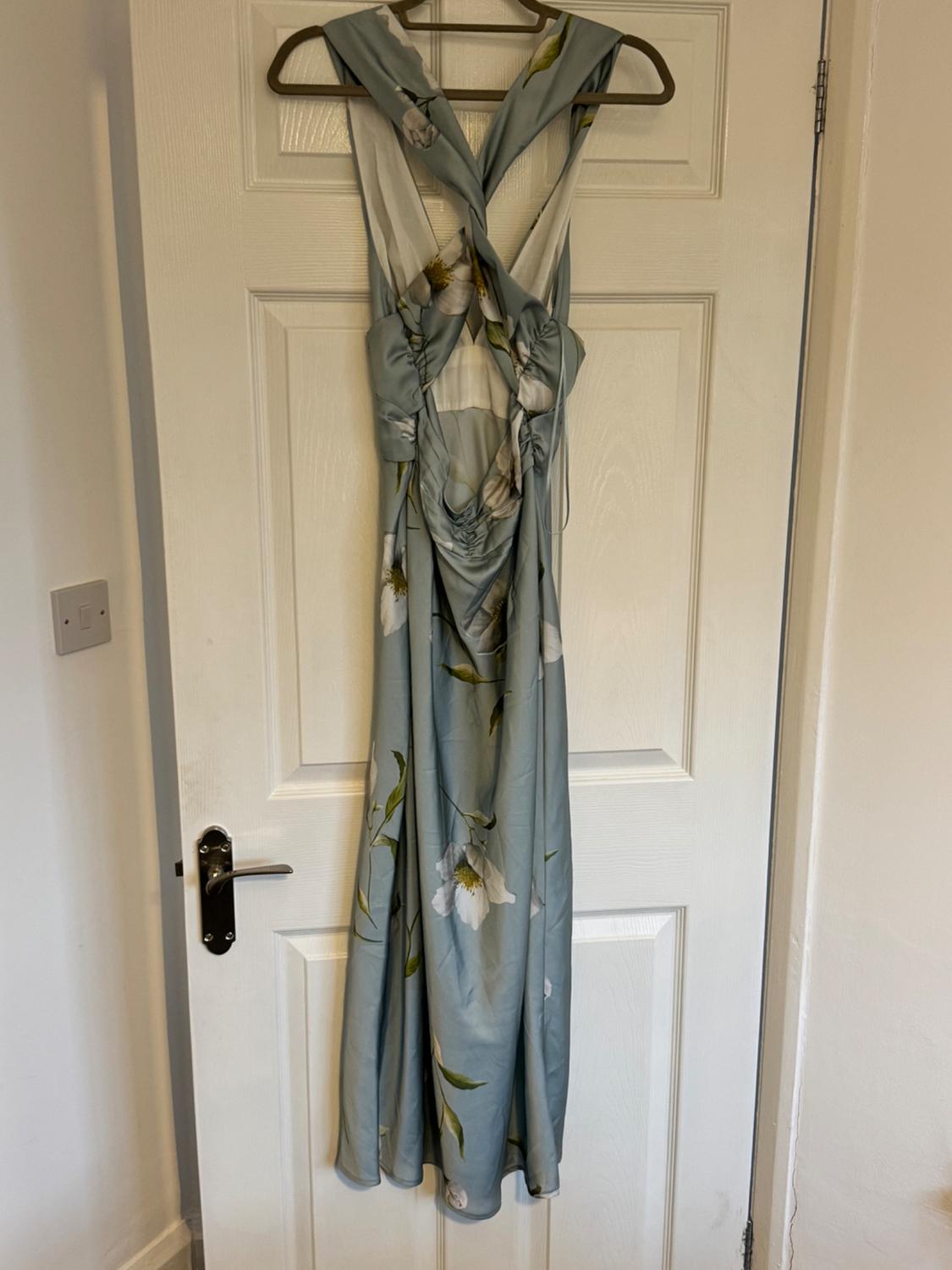 FLORAL PRINT SATIN DRESS - Image 2