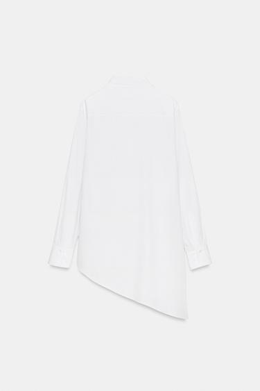 CHEMISE ASYMÉTRIQUE POPELINE ZW COLLECTION - Blanc de Zara - Image 5