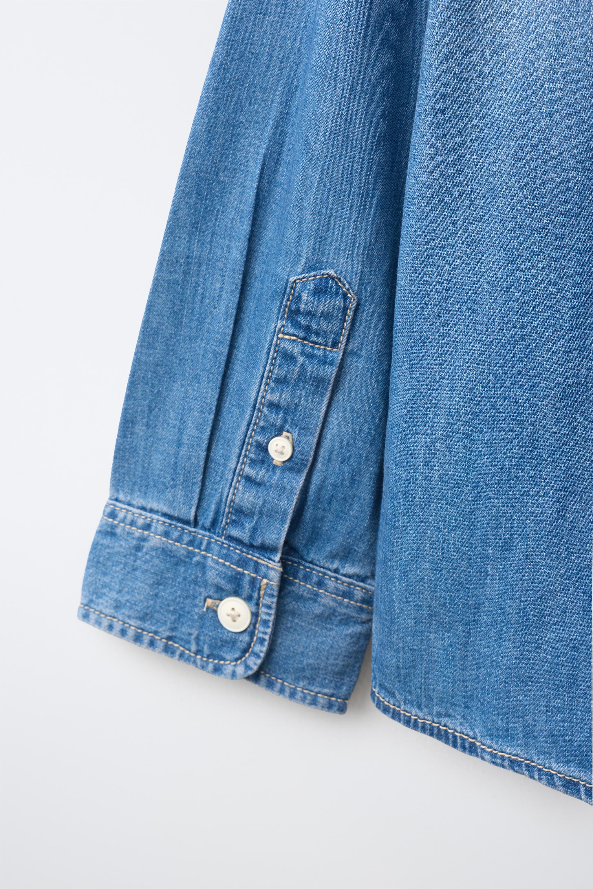 CHEMISE EN DENIM À POCHES
