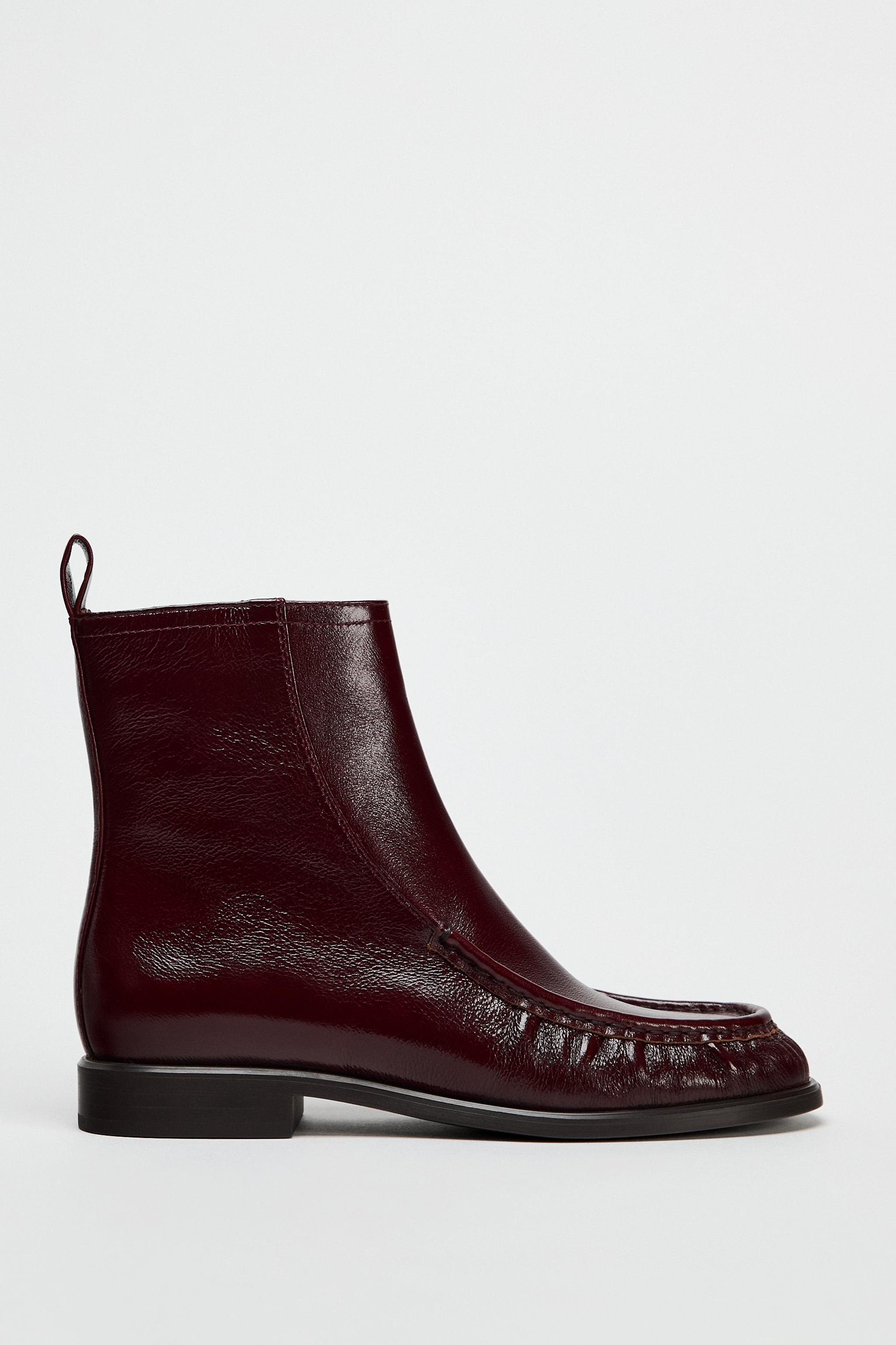 Bottines bordeaux zara on sale