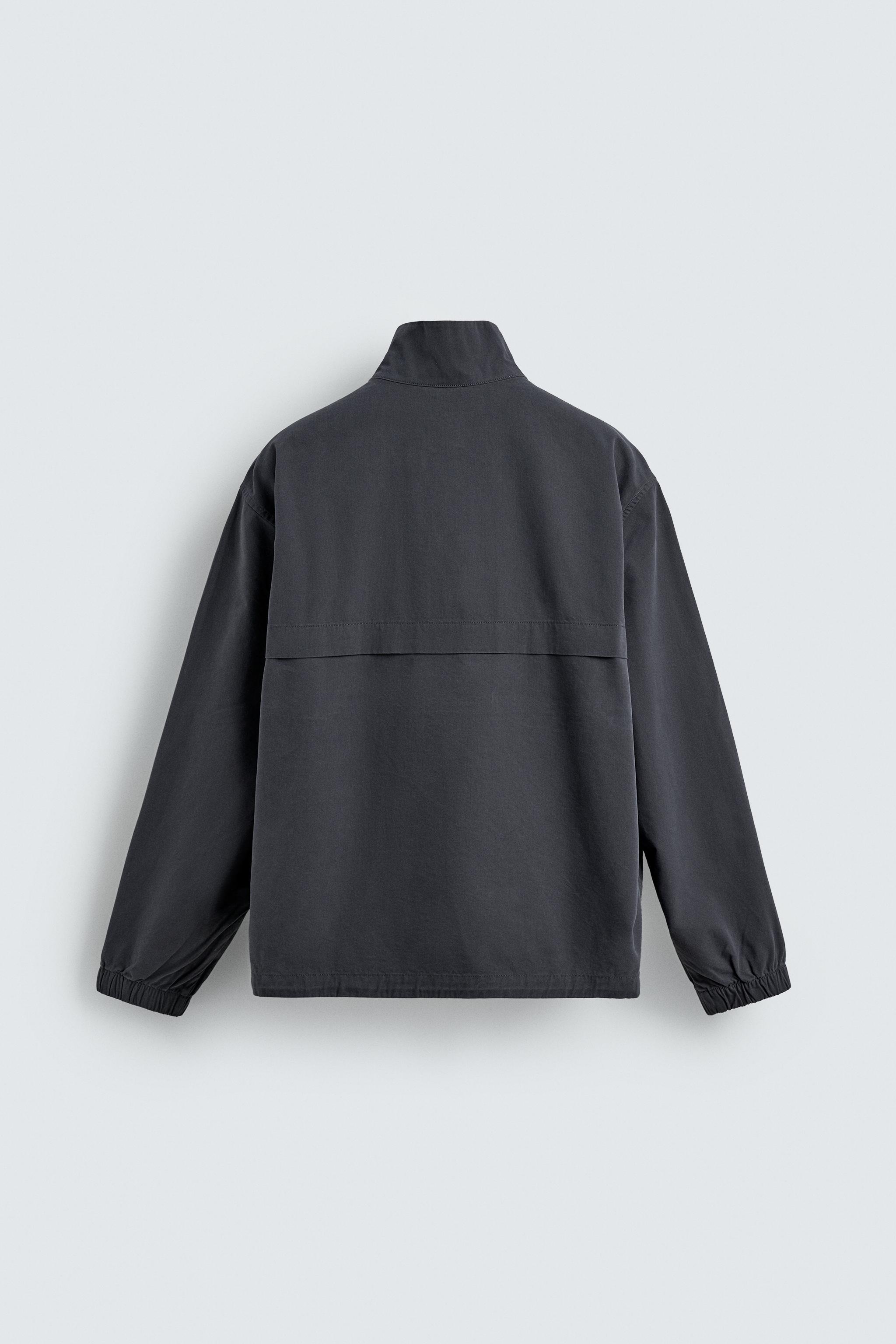 COTTON LYOCELL BLEND QUARTER-ZIP OVERSHIRT