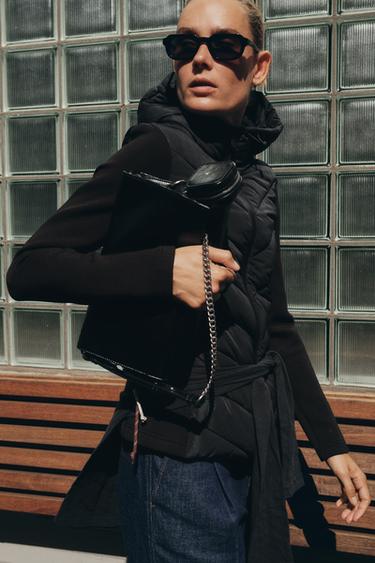 CHAQUETA ACOLCHADA CAPUCHA - Negro de Zara