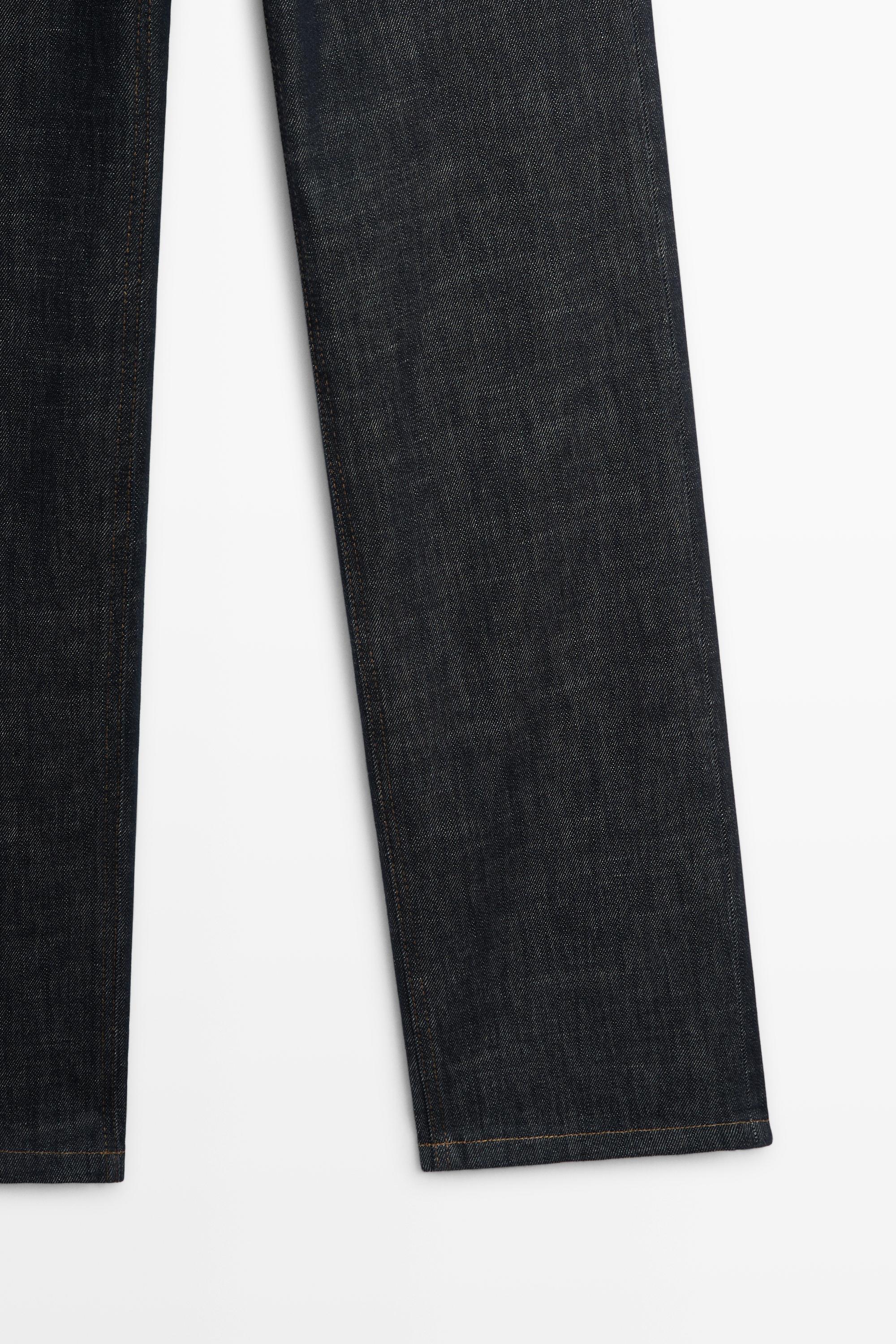 Low-rise straight-leg jeans