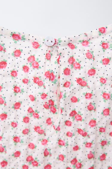 TOP PETITES FLEURS - Rouge de Zara - Image 2