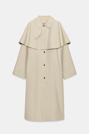 ZW COLLECTION CAPE TRENCH COAT - Beige by Zara - Image 0