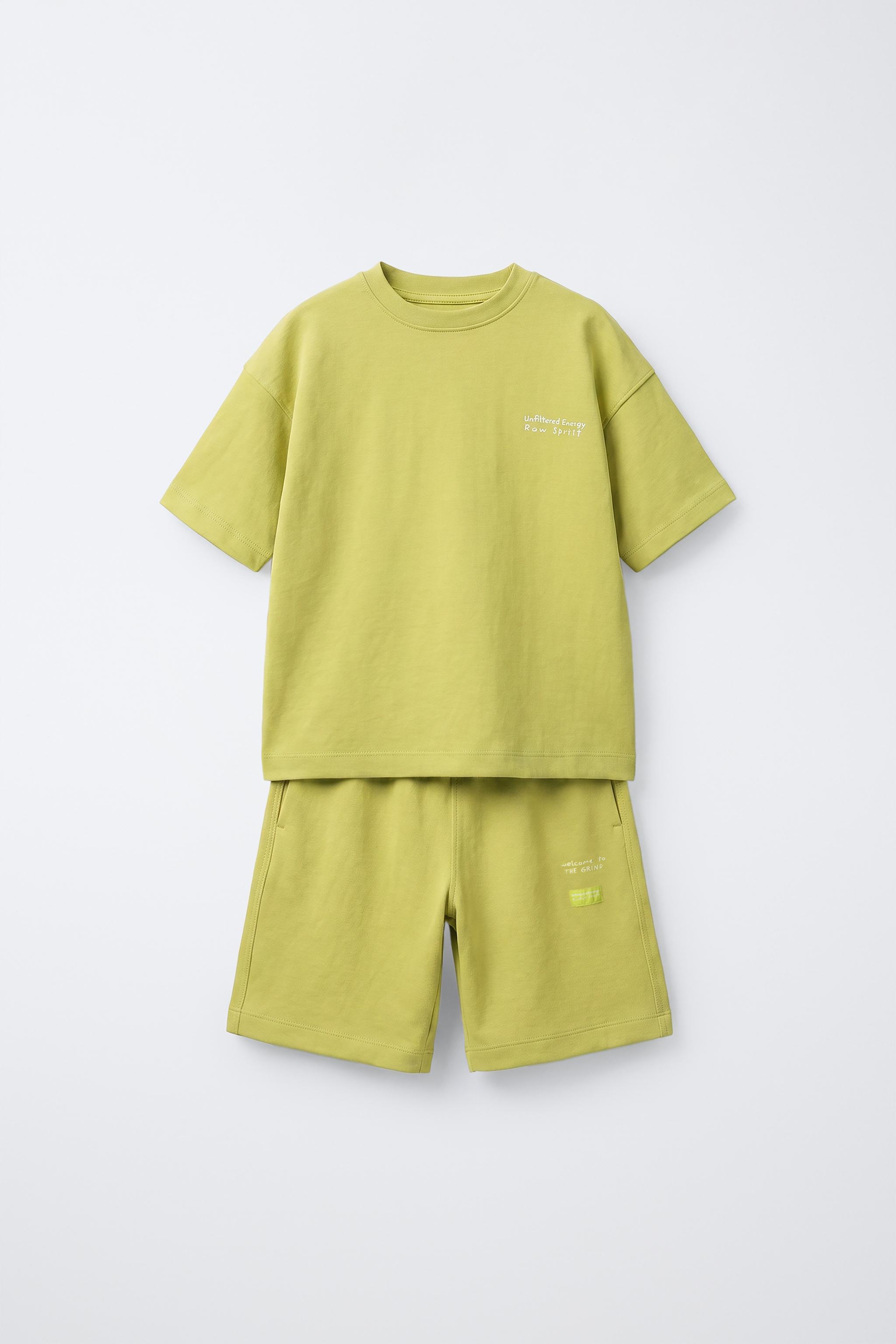 Детские шорты Zara INTERLOCK T-SHIRT AND BERMUDA SET — фото 2