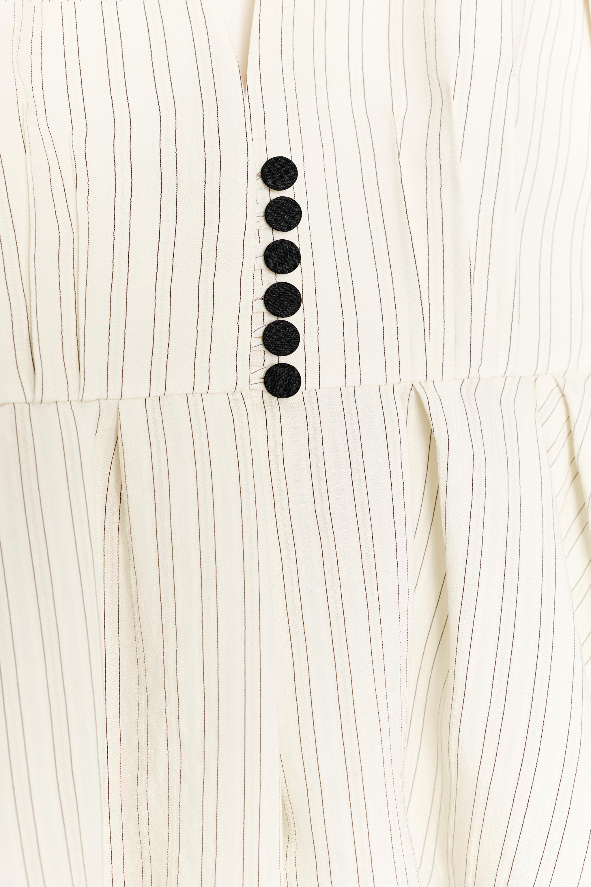 STRIPED PEPLUM BLAZER