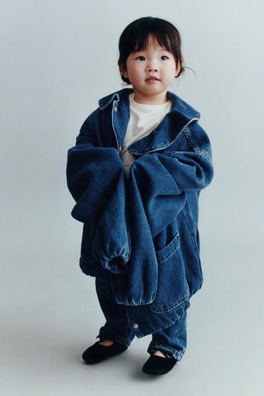 جينز بلمسة ناعمة من الداخل - أزرق وسط by Zara