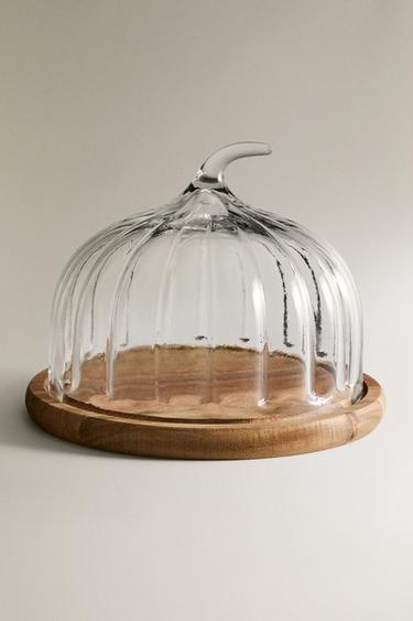 WOODEN PUMPKIN CAKE STAND - Light beige by Zara