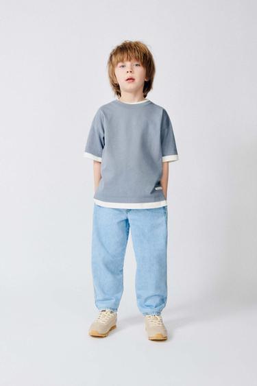 DRAWSTRING JEANS WITH POCKETS - Light blue by Zara