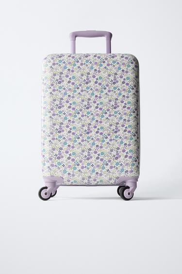 MALA DE VIAGEM COM FLORES - Violeta-malva da Zara - Imagem 0