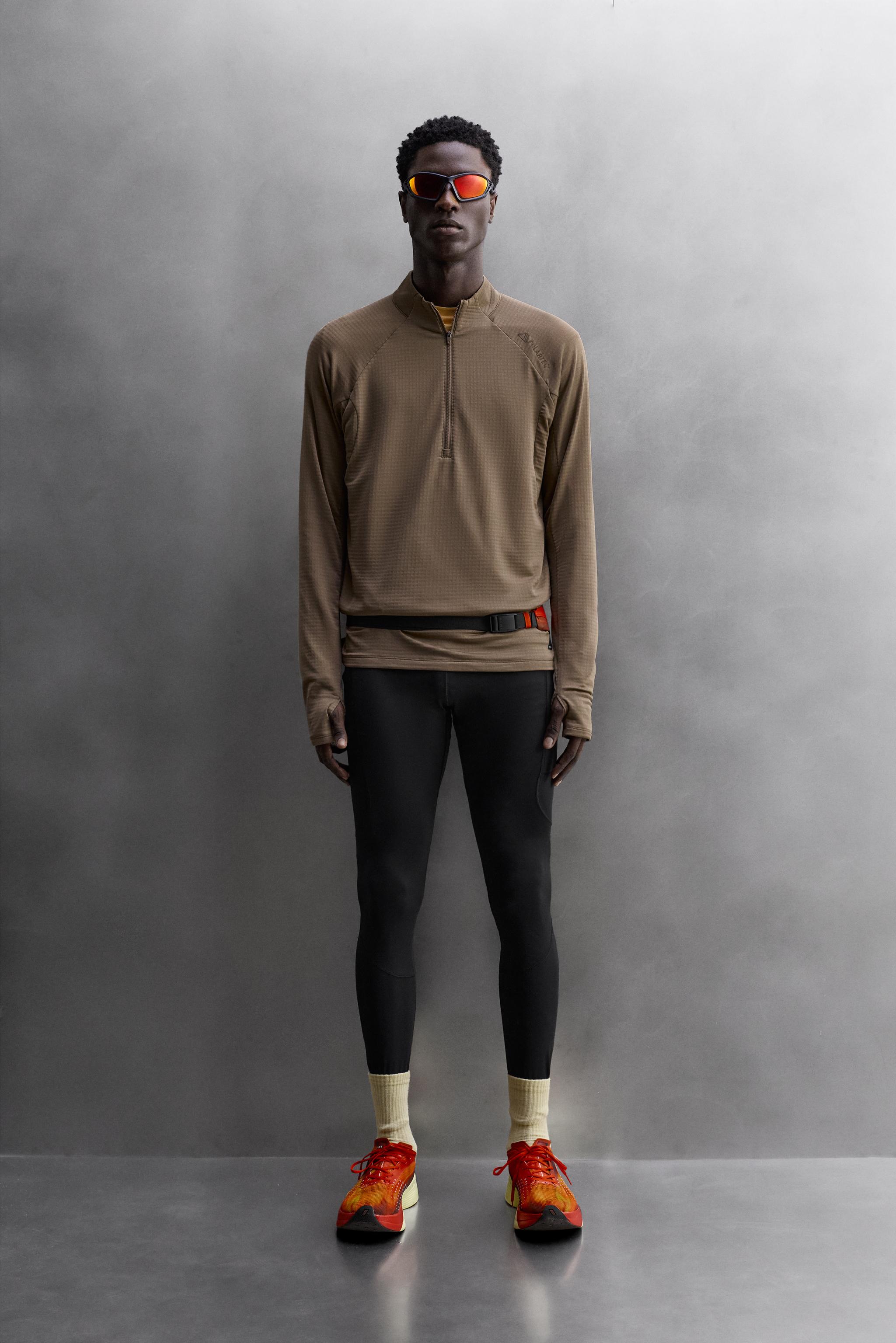 POLARTEC © QUARTER-ZIP SWEATSHIRT - taupe brown | ZARA United States