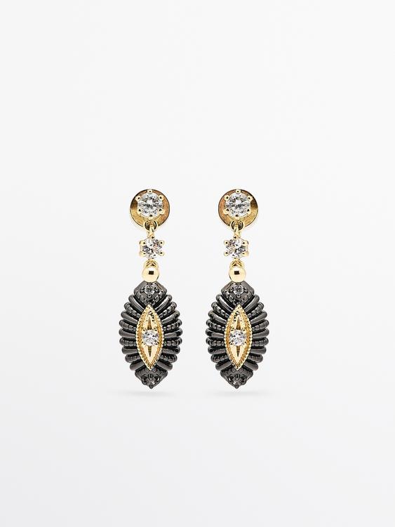 Shimmery rhinestone earrings from Zara - $90