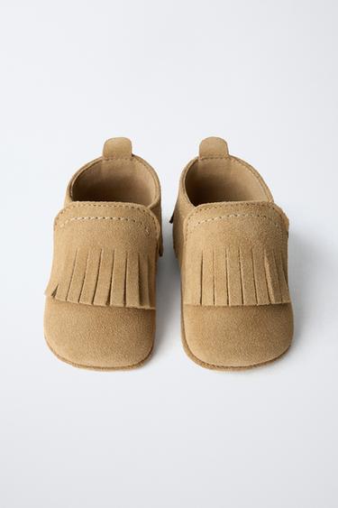 LEATHER SHOES - Sand Brown by Zara