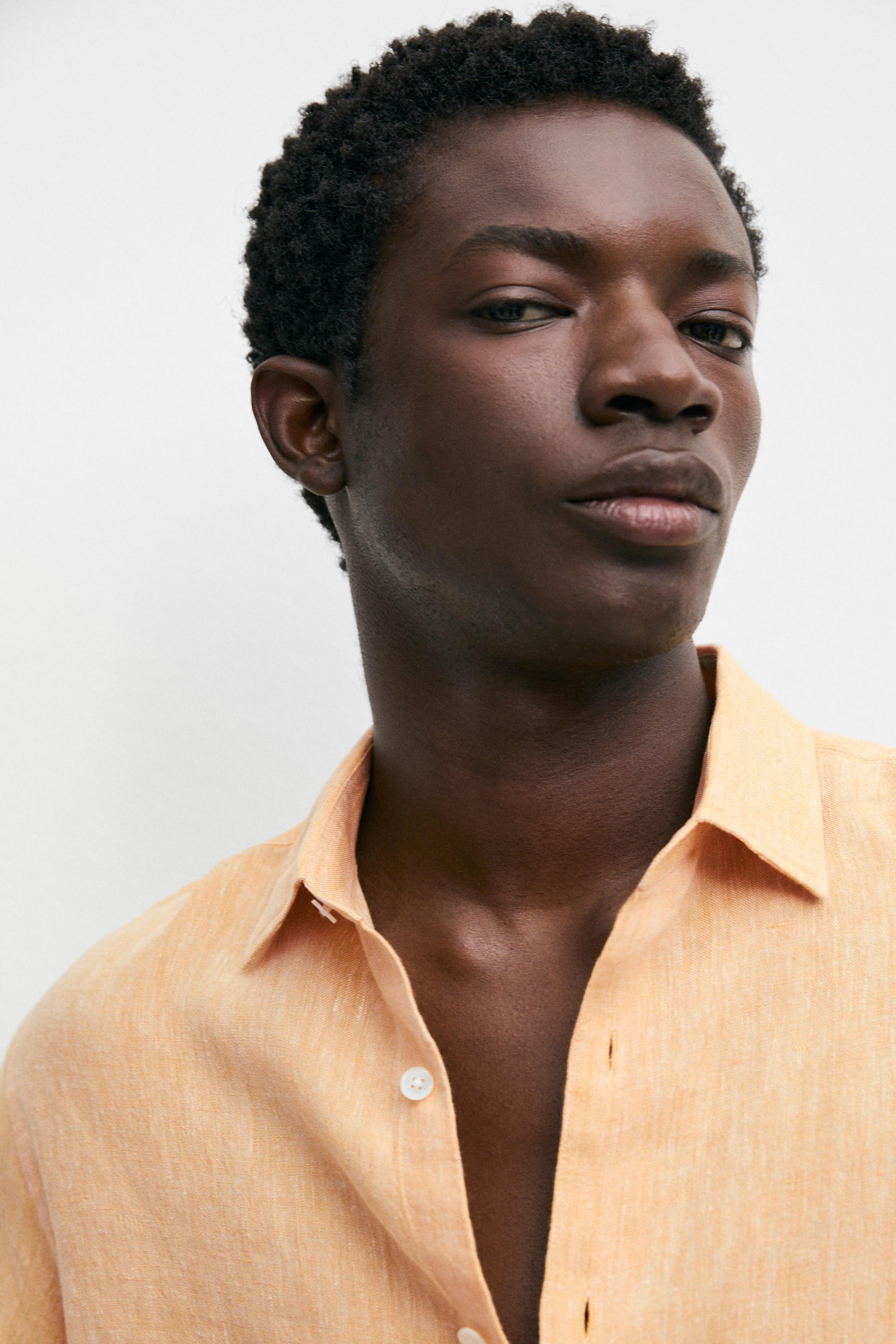 100% linen regular fit shirt