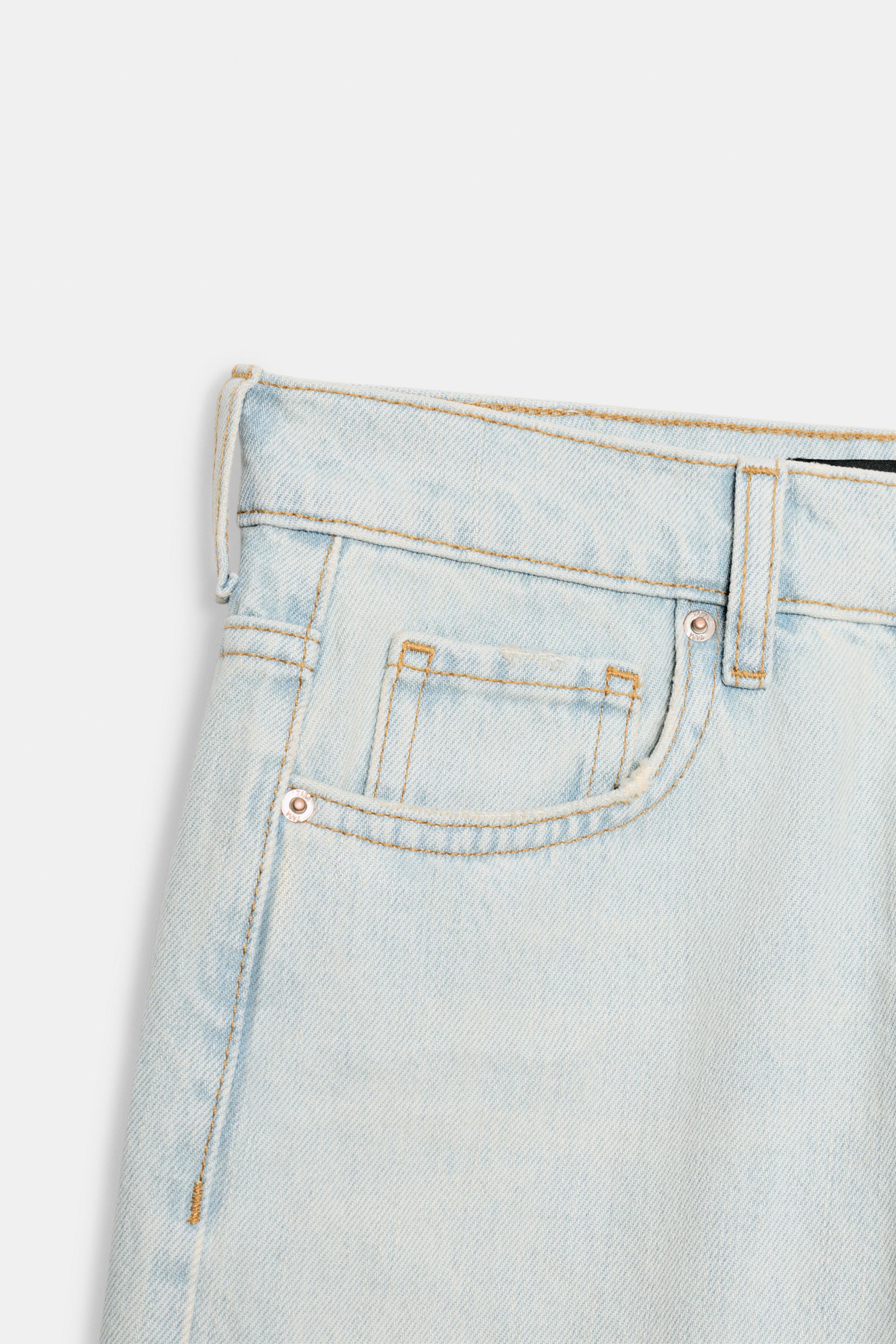 JEAN Z1975 DROIT TAILLE MI-HAUTE DÉCHIRÉ